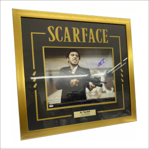 Ilustracion Enmarcada Autografiada Scarface con certificado PSA