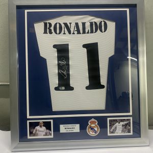 Enmarcado Jersey Autografiada Ronaldo “Fenomeno” Certificado Beckett