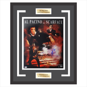 Ilustracion Enmarcada Autografiada Scarface con certificado PSA