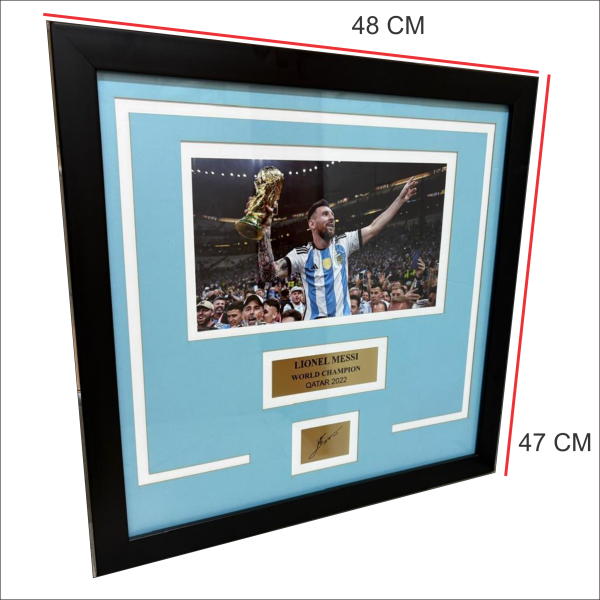 Ilustración Enmarcada Firma Impresa Lionel Messi - Imagen 2