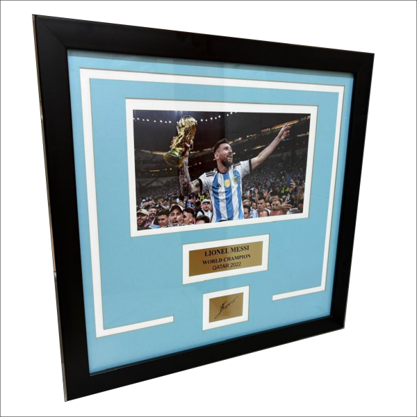 Ilustración Enmarcada Firma Impresa Lionel Messi