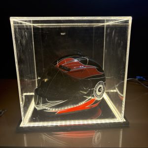 Vitrina Mini Casco Automovilismo/Americano con Luz LED en los costados