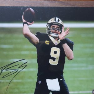 Ilustracion Autografiada Drew Brees Beckett