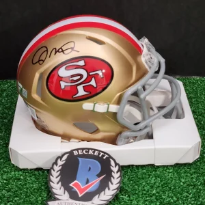 Mini Casco NFL Joe Montana Autógrafo con certificado JSA