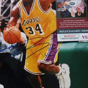 Ilustracion Autografiada Shaquille O’Neal con certificado JSA