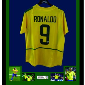Ronaldo Nazario Brazil Beckett diseño enmarcado