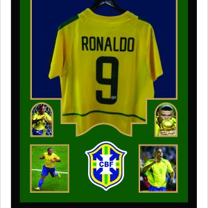 Ronaldo Nazario Brazil Beckett diseño enmarcado